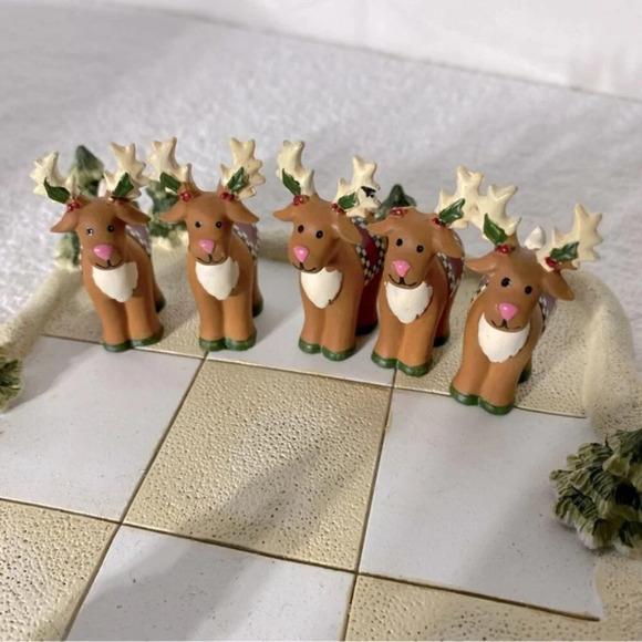 Vintage Avon Santa Reindeer Christmas Tic  Tac Toe Game - Picture 2 of 16